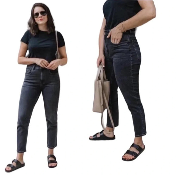 Everlane The Curvy Cheeky Jeans size 28 Black Straight Leg - Picture 9 of 9